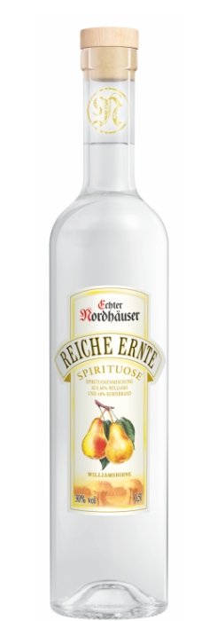 Das Foto zeigt die Reiche Ernte Williamsbirne Flasche