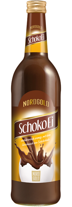 Das Foto zeigt die NN Schokoei Flasche