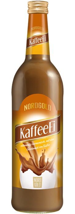 Das Foto zeigt die NN Kaffeeei Flasche