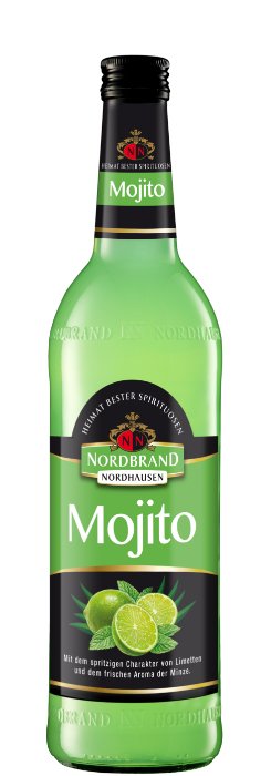 Das Foto zeigt die NN Mojito Flasche