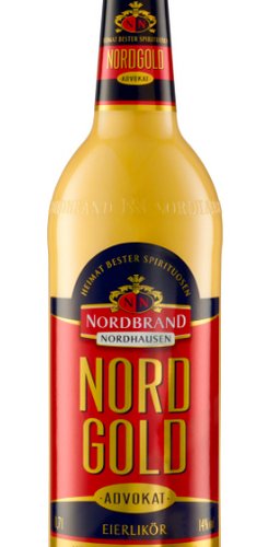 Das Foto zeigt die NN Nordgold Advokat Flasche