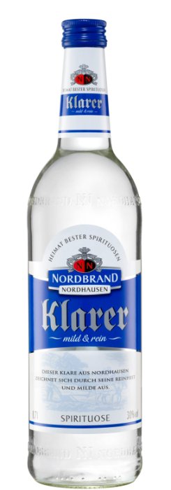 Das Foto zeigt die NN Klarer Flasche