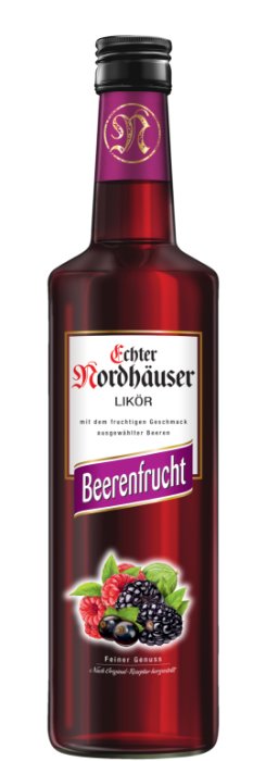 Das Foto zeigt die Echter Nordhäuser Beerenfrucht Flasche