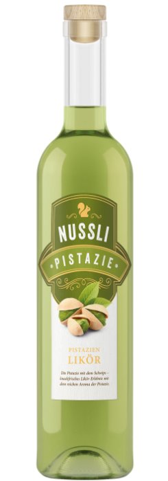 Das Foto zeigt die Nussli Pistazie Flasche